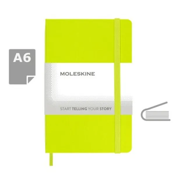  MOLESKINE notes, cca A6 Limeta