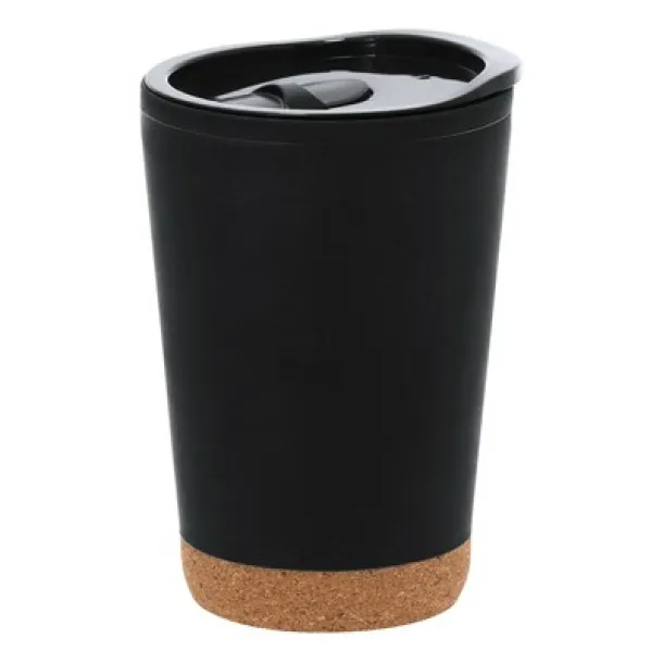  Thermo mug 260 ml with cork detail Crna