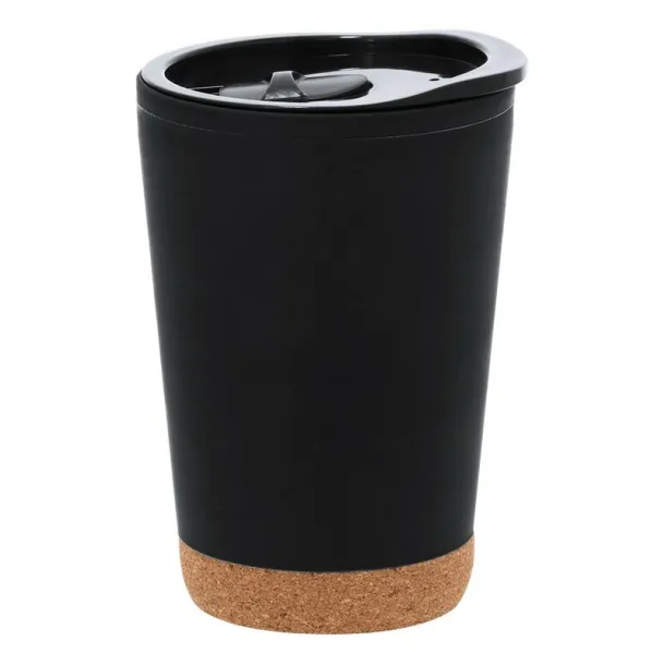  Thermo mug 260 ml with cork detail Crna