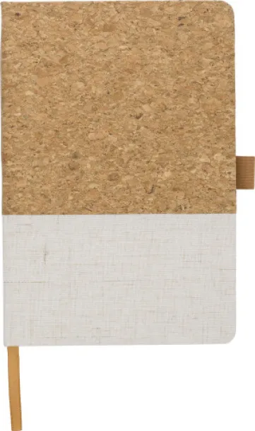 Trevor Cork and cotton notebook  white