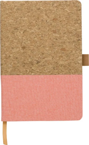 Trevor Cork and cotton notebook  peach