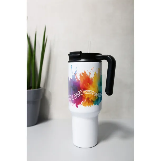 AIR GIFTS ONLY Thermo mug 1100 ml Air Gifts with ergonomic handle Bijela