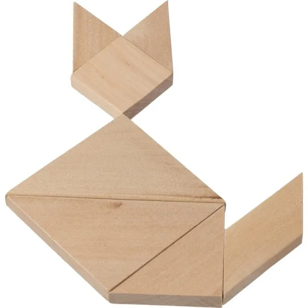  Tangram puzzle brown