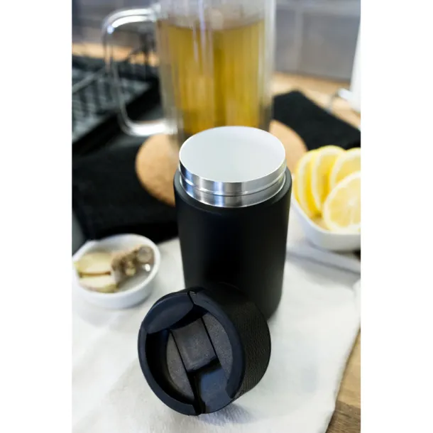 AIR GIFTS NABILA Thermo mug 400 ml with ceramics Crna