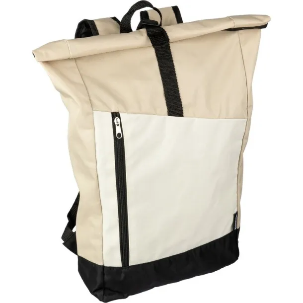  Rolltop backpack RPET beige