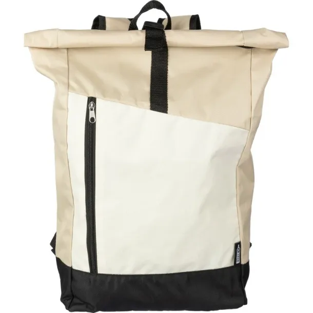  Rolltop backpack RPET beige