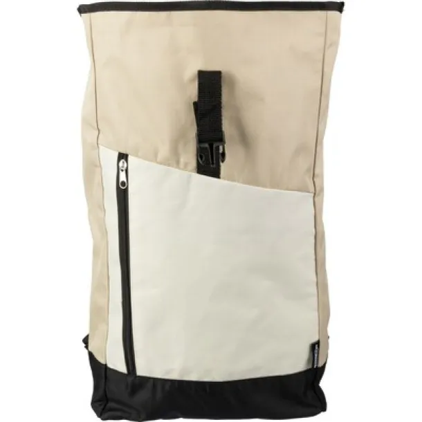  Rolltop backpack RPET beige