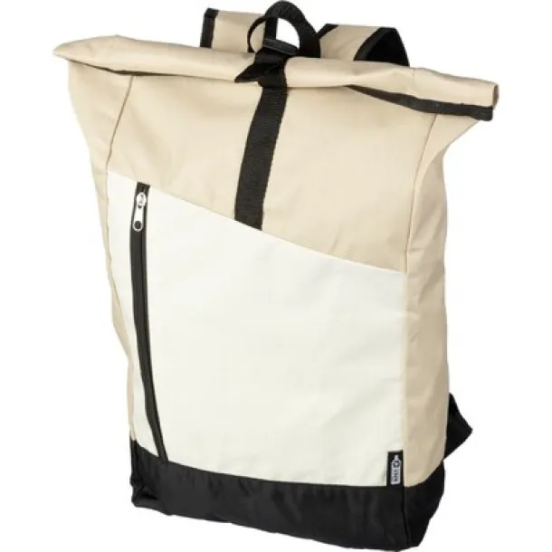  Rolltop backpack RPET beige