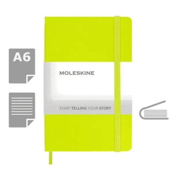  MOLESKINE notes, cca A6 lime