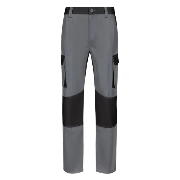 VL NJORD Two-tone multi-pocket twill trousers (240 g/m²), in cotton (35%) and polyester (65%) Grey