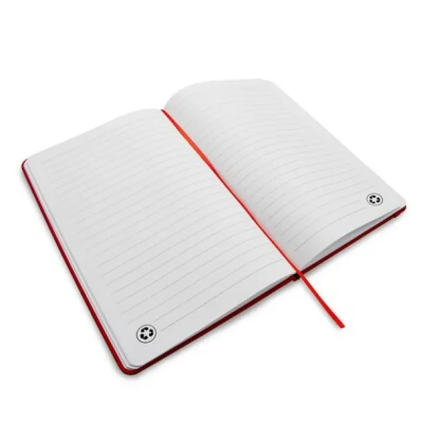 Roderick Notebook A5, recycled PU red