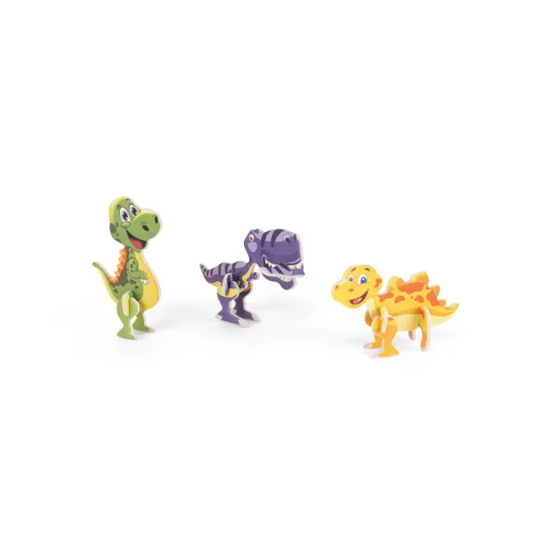 DINOSAURUS 3D puzzle od papira i EVA u obliku dinosaura Prirodna