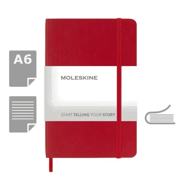  MOLESKINE notes, cca A6 red