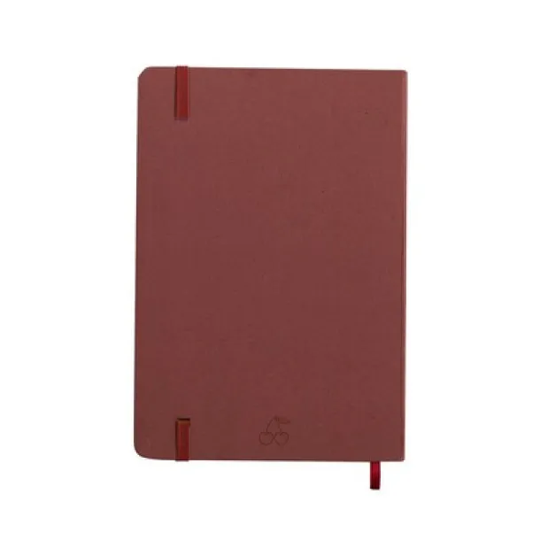  Notebook approx. A5 made from recycled cardboard and fruit paper red