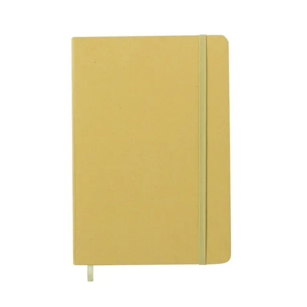  Notebook approx. A5 made from recycled cardboard and fruit paper lime green