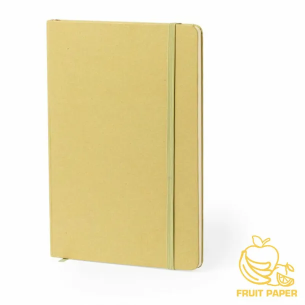  Notes cca. A5 od recikliranog kartona i voćnog papira lime