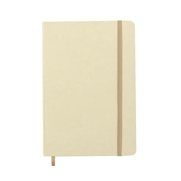  Notebook approx. A5 made from recycled cardboard and fruit paper beige