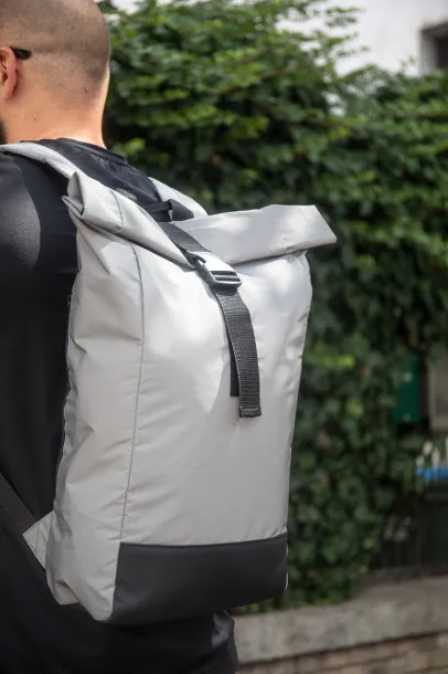 Lumiroll reflective RPET backpack Silver