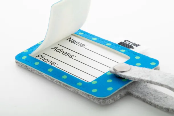 CreaFelt Tag custom RPET luggage tag White Grey