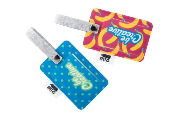 CreaFelt Tag custom RPET luggage tag White Grey
