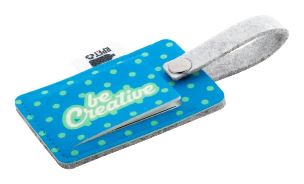 CreaFelt Tag custom RPET luggage tag White Grey