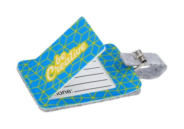 CreaFelt Tag custom RPET luggage tag White Grey
