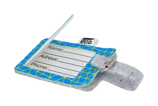 CreaFelt Tag custom RPET luggage tag White Grey