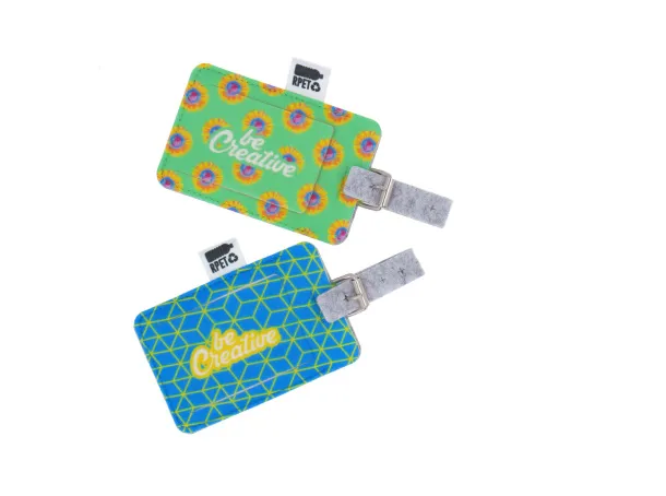 CreaFelt Tag custom RPET luggage tag White Grey