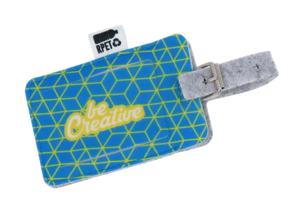 CreaFelt Tag custom RPET luggage tag White Grey
