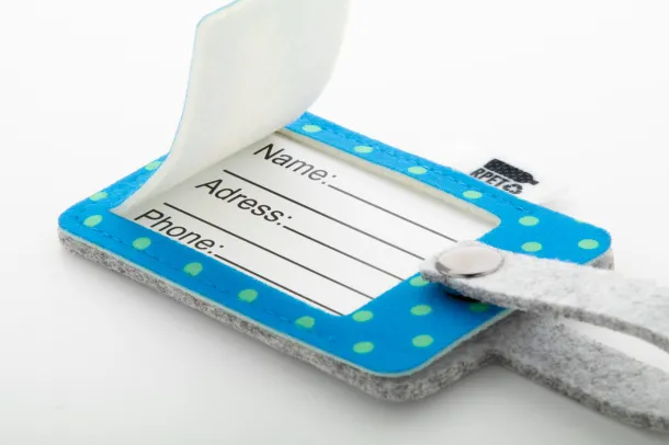 CreaFelt Tag custom RPET luggage tag White Grey