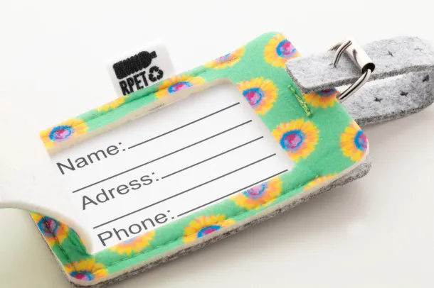 CreaFelt Tag custom RPET luggage tag White Grey