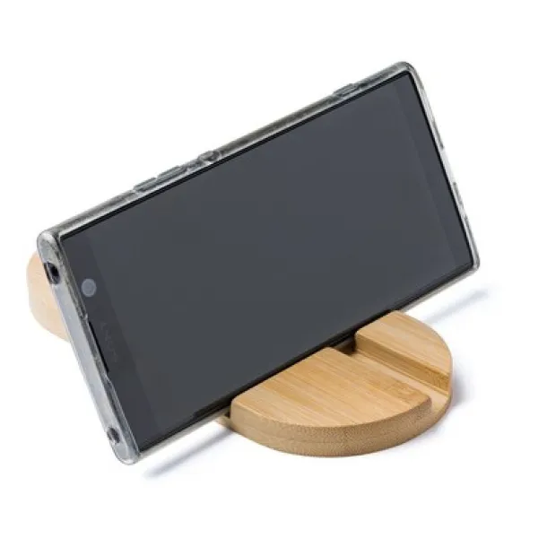  Bamboo phone stand brown