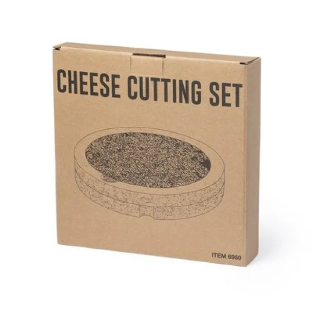  Bamboo cheese set, 4 pcs, slate cutting board neutral