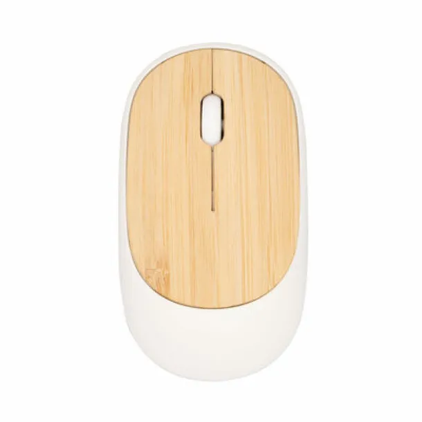 Judith Wireless computer mouse, bamboo detail Bijela