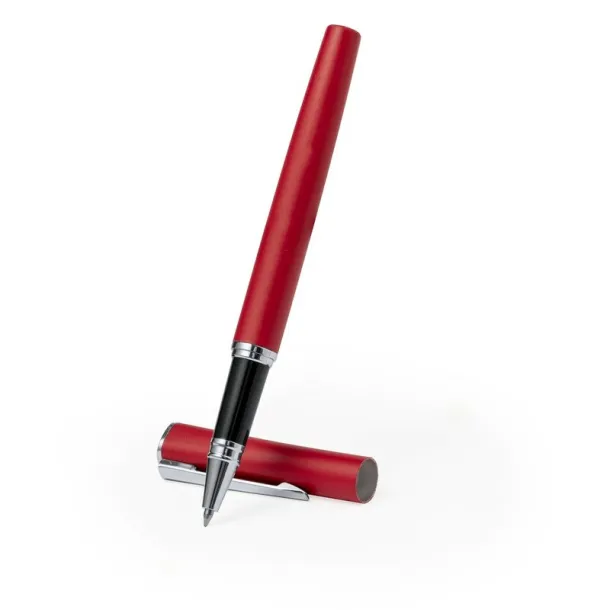  Roller ball pen with cap red