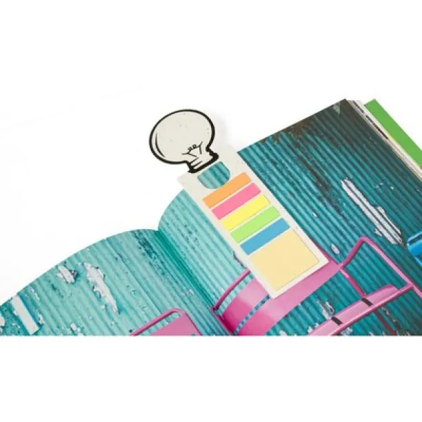  Memo holder, sticky notes, bookmark, seed paper Bijela