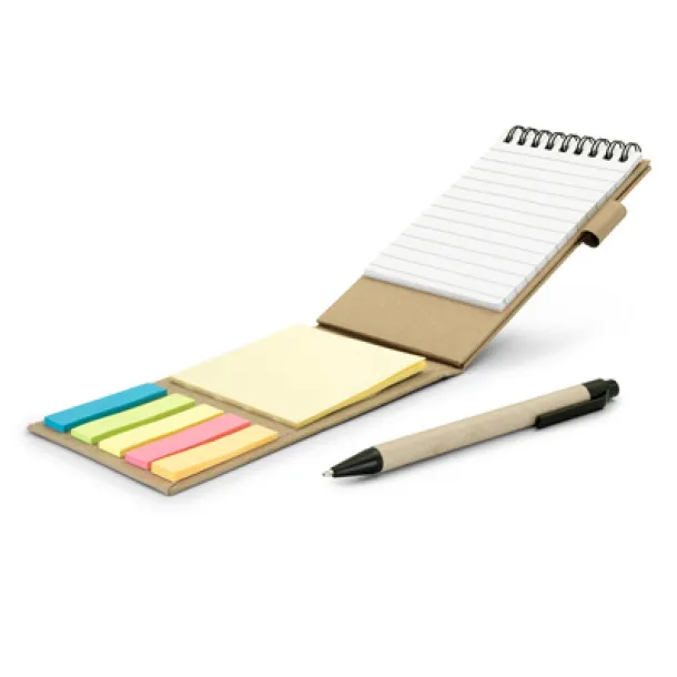 Madelyn Memo holder, notebook, ball pen, sticky notes neutral