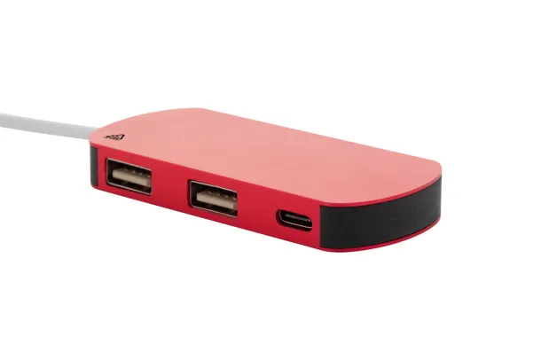 Raluhub USB hub Crvena