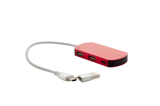 Raluhub USB hub Crvena