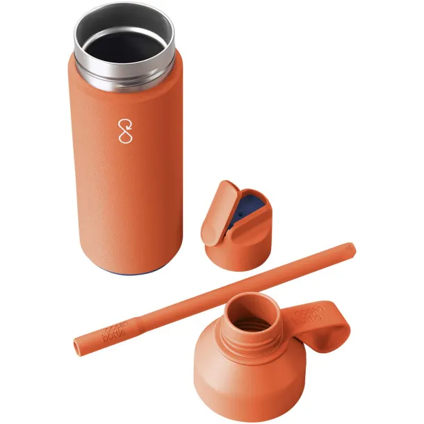 Ocean Bottle GO 500 ml vacuum insulated water bottle - Ocean Bottle Sun Orange