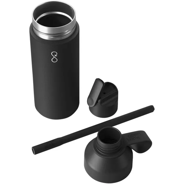 Ocean Bottle GO boca za vodu s vakuumskom izolacijom, 500 ml - Ocean Bottle Solid black
