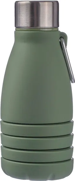 Erin Silicone foldable drinking bottle 550 ml Zelena