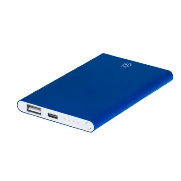  Recycled aluminium power bank 4000 mAh blue