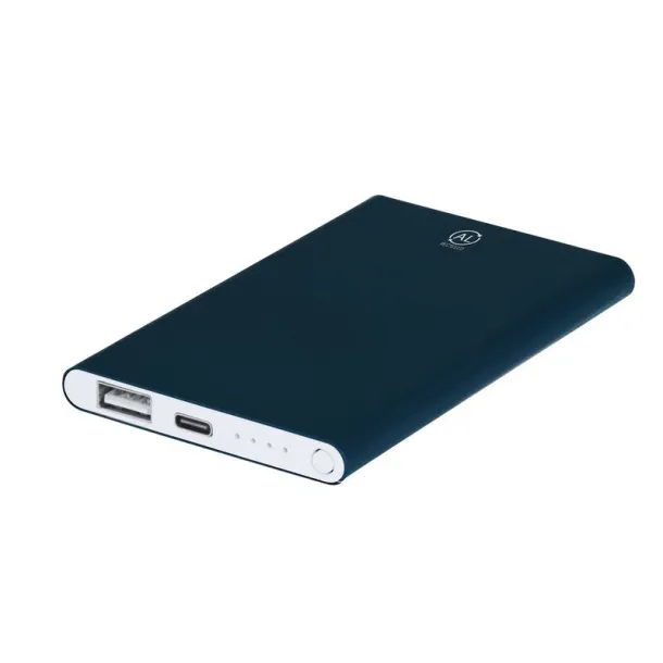  prijenosn baterija od recikliranog aluminija, 4000 mAh navy blue