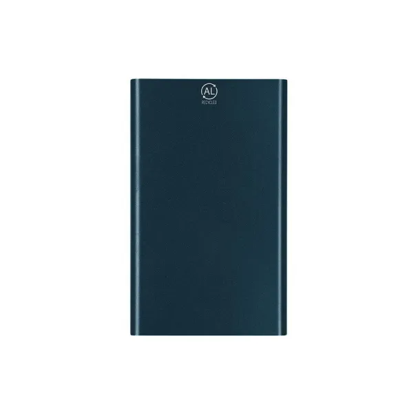  Recycled aluminium power bank 4000 mAh navy blue