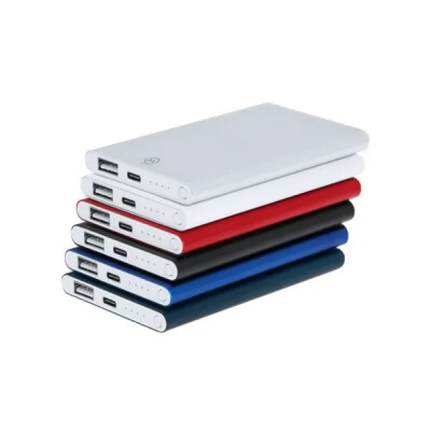  Recycled aluminium power bank 4000 mAh white