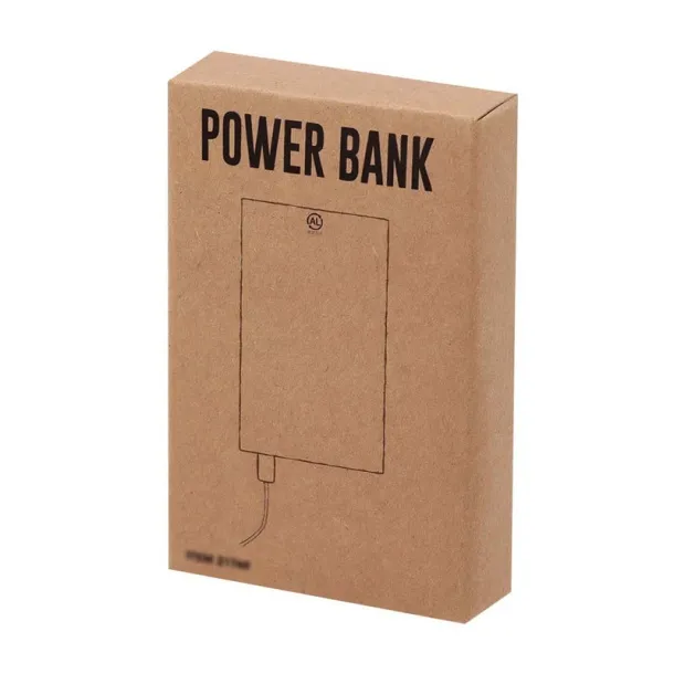  Recycled aluminium power bank 4000 mAh white