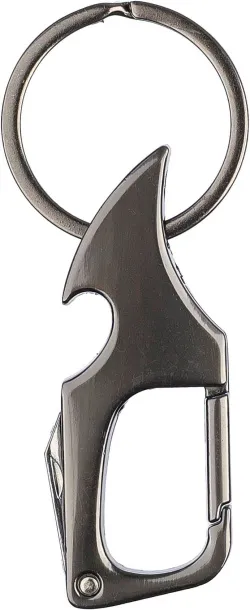 Bella Metal carabiner keychain  gun metal