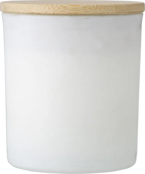 Lucas Glass candle  white