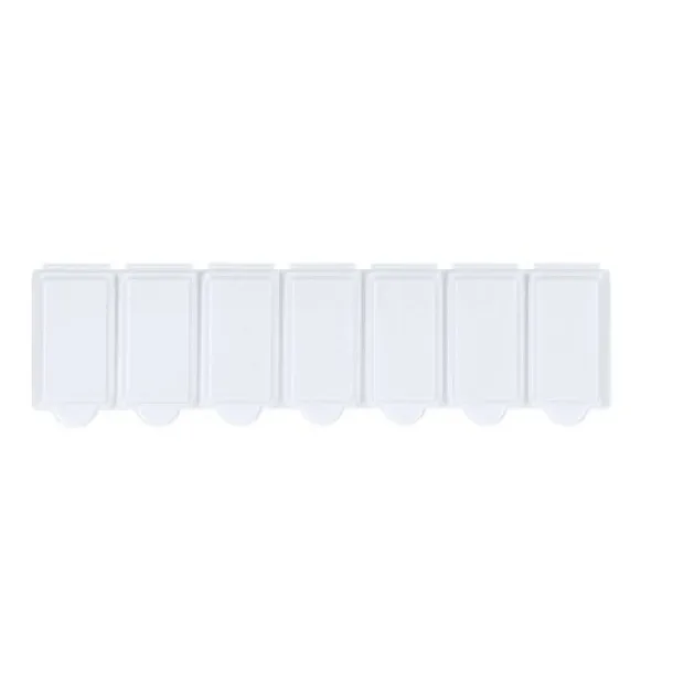  Pill box with 7 compartments white